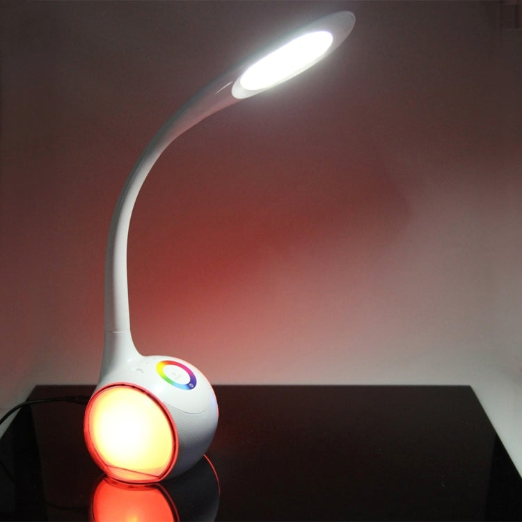YouOKLight YK2234 5W RGB Color Changeable LED Table Lamp , 34 LEDs USB Charging Multi-function Eye-protection Touch Control 3 Dimmable Levels Night Light, DC 5V 1A(White)