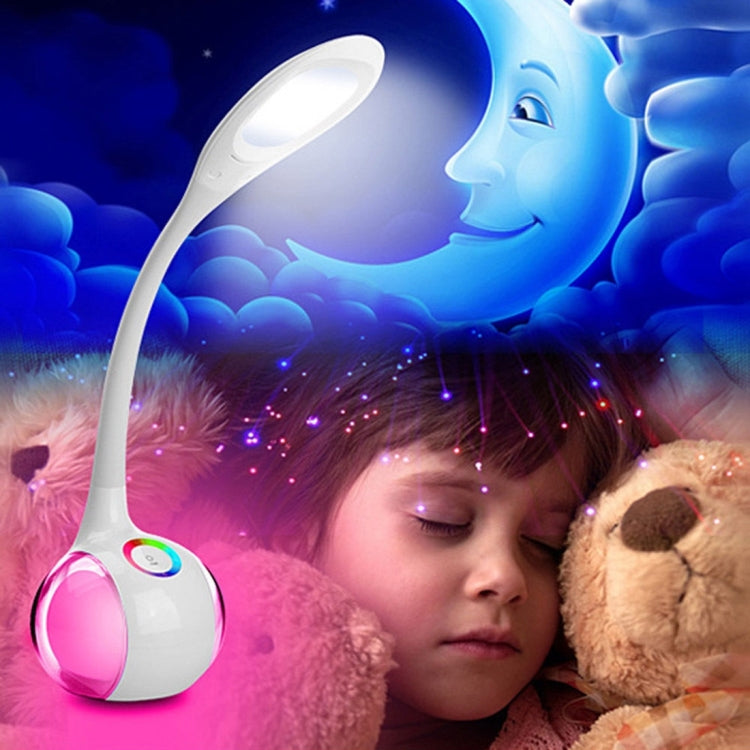YouOKLight YK2234 5W RGB Color Changeable LED Table Lamp , 34 LEDs USB Charging Multi-function Eye-protection Touch Control 3 Dimmable Levels Night Light, DC 5V 1A(White)