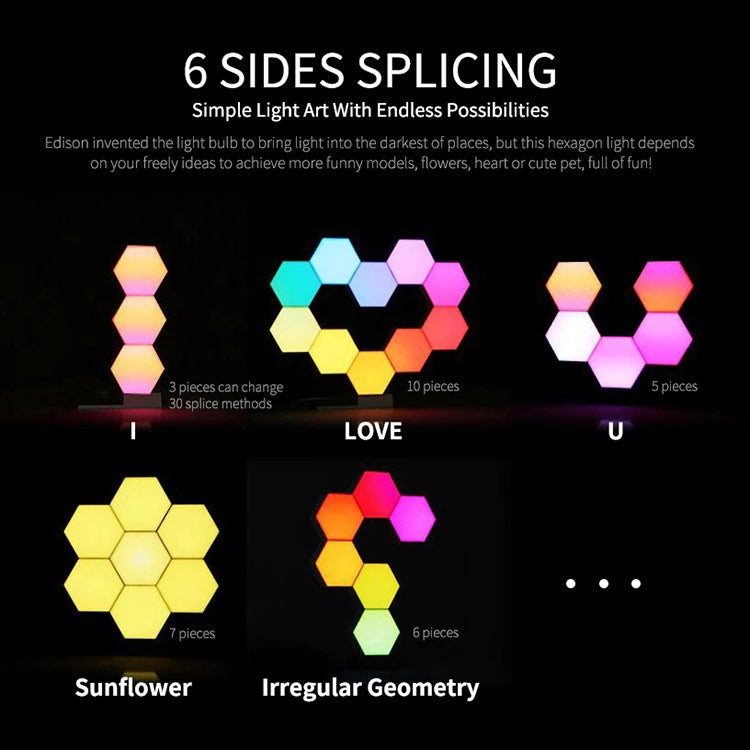 3 PCS / Set LifeSmart Creative Geometry Assembly Quantum Light with Base, Smart APP Control / Voice Control