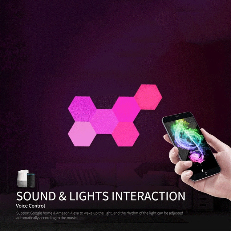 3 PCS / Set LifeSmart Creative Geometry Assembly Quantum Light with Base, Smart APP Control / Voice Control