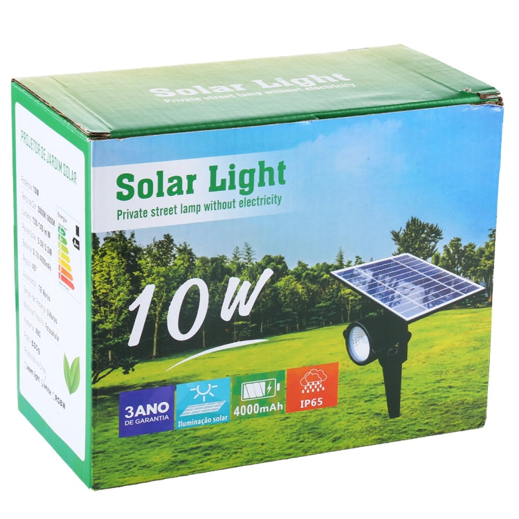 10W LED Solar Powered Lawn Spotlight IP65 Waterproof Outdoor Garden Landscape Lamp