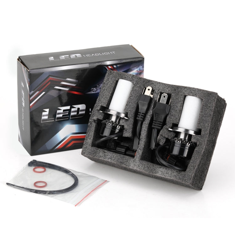 2 PCS H4 HB2 9003 Hi/Lo Car Lamp Replacement LED Headlight Bulbs Conversion Kit, Cool White 6000K 2000LM 22W