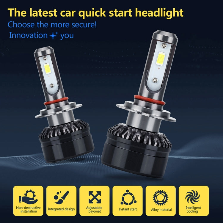 2 PCS H7 Car Lamp Replacement LED Headlight Bulbs Conversion Kit, White 6000K 2000LM 22W