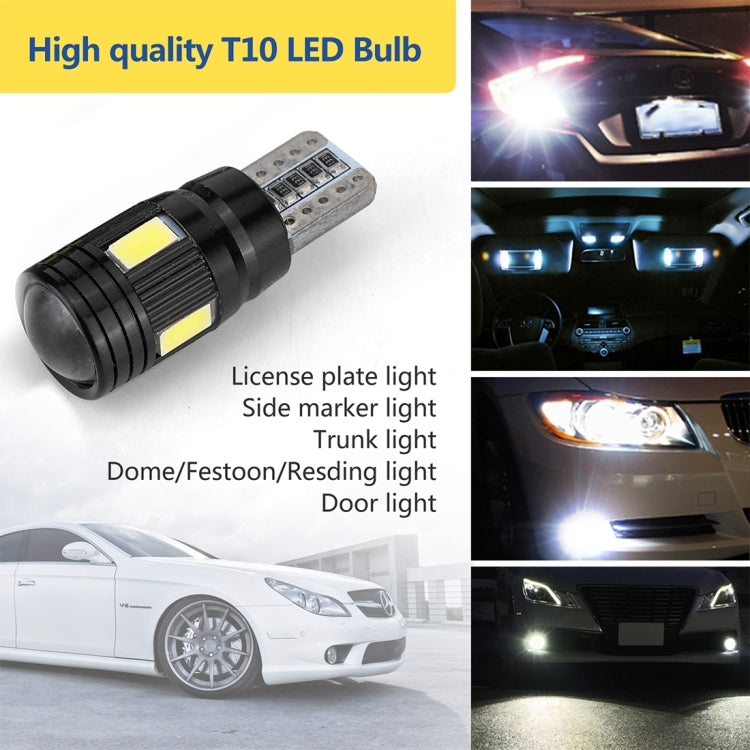 2 PCS LED Light Bulb 6000K White Super Bright 168 2825 W5W T10 Decoder Replacement, For Car Dome Map Side Marker Door Courtesy License Plate Lights