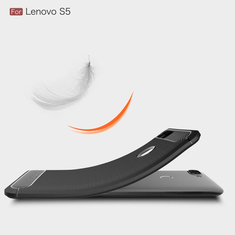 Brushed Texture Carbon Fiber Shockproof TPU Case for Lenovo S5