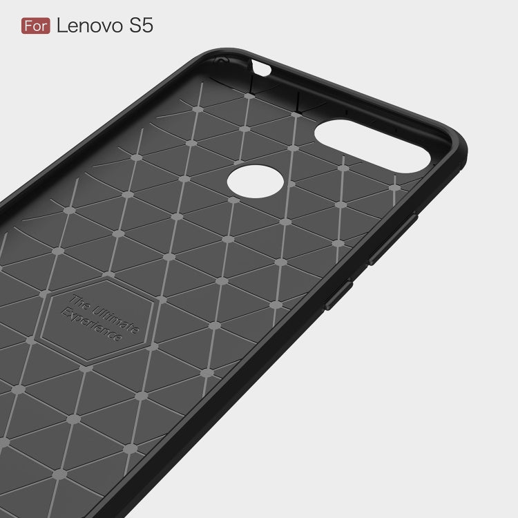 Brushed Texture Carbon Fiber Shockproof TPU Case for Lenovo S5