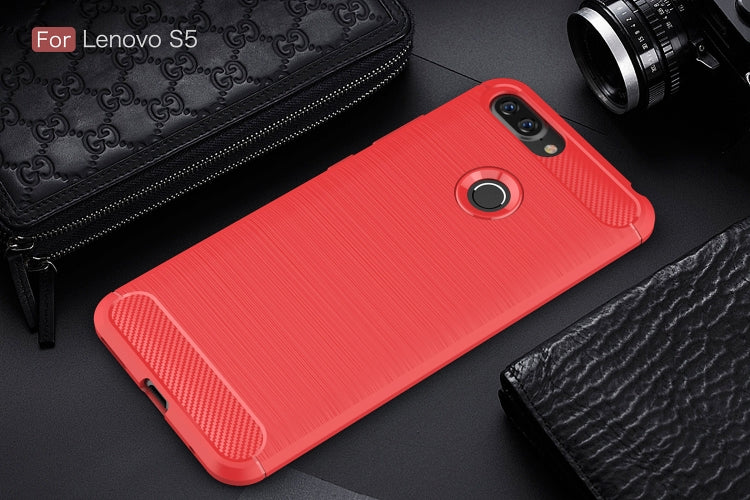 Brushed Texture Carbon Fiber Shockproof TPU Case for Lenovo S5