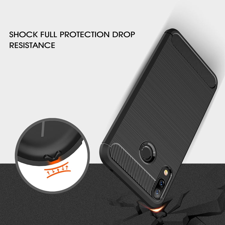 Brushed Texture Carbon Fiber Shockproof TPU Case for Lenovo Z5