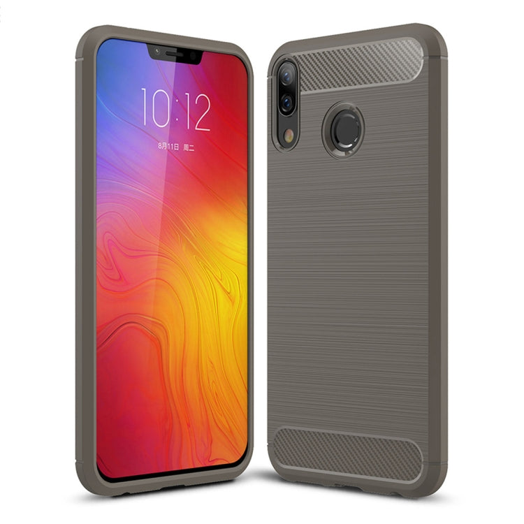 Brushed Texture Carbon Fiber Shockproof TPU Case for Lenovo Z5