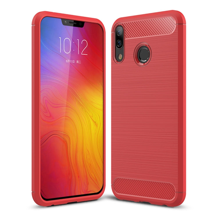 Brushed Texture Carbon Fiber Shockproof TPU Case for Lenovo Z5