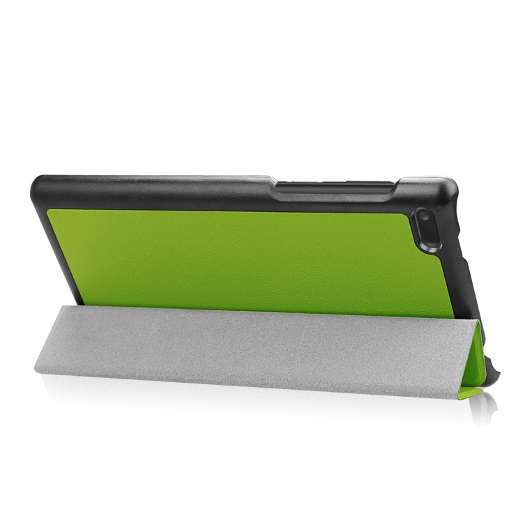 For Lenovo  Tab 7 / Tab 4 (TB-7504F / TB-7504N / TB-7504X) Tri-Fold Custer Texture Horizontal Flip PU Leather Protective Case with Holder