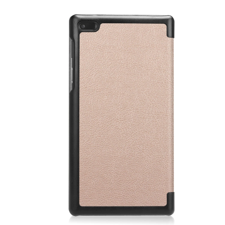 For Lenovo  Tab 7 / Tab 4 (TB-7504F / TB-7504N / TB-7504X) Tri-Fold Custer Texture Horizontal Flip PU Leather Protective Case with Holder