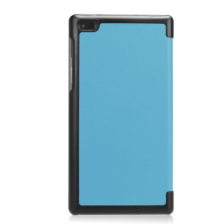 For Lenovo  Tab 7 / Tab 4 (TB-7504F / TB-7504N / TB-7504X) Tri-Fold Custer Texture Horizontal Flip PU Leather Protective Case with Holder