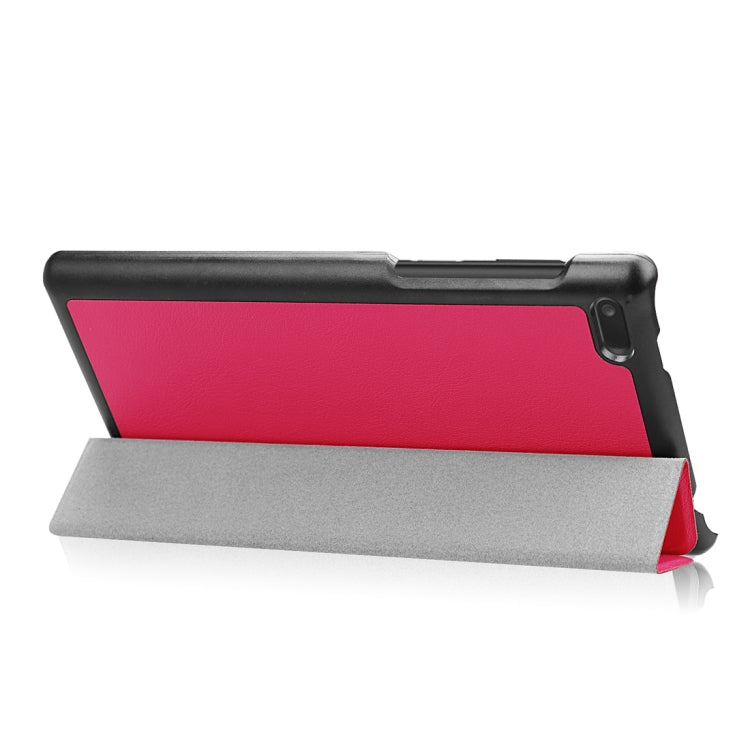 For Lenovo  Tab 7 / Tab 4 (TB-7504F / TB-7504N / TB-7504X) Tri-Fold Custer Texture Horizontal Flip PU Leather Protective Case with Holder