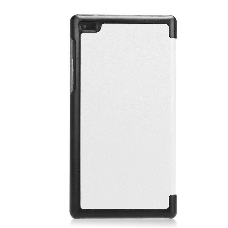 For Lenovo  Tab 7 / Tab 4 (TB-7504F / TB-7504N / TB-7504X) Tri-Fold Custer Texture Horizontal Flip PU Leather Protective Case with Holder