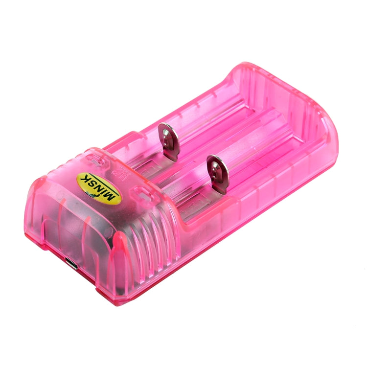 MINSK W2 5V / 2A IMR / LHon Battery Charger for 14500, 14650, 16500, 16340(RCR123), 16650, 17350, 17500, 17650, 17670, 17700, 18350(Red)