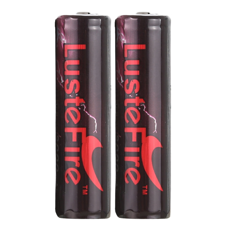 LusteFire 2 PCS 3000mAh 3.7V 18650 Rechargeable Lithium Battery