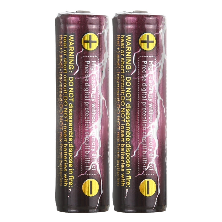 LusteFire 2 PCS 3000mAh 3.7V 18650 Rechargeable Lithium Battery