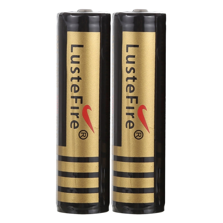 LusteFire 2 PCS 3000mAh 3.7V BRC 18650 Rechargeable Lithium Battery