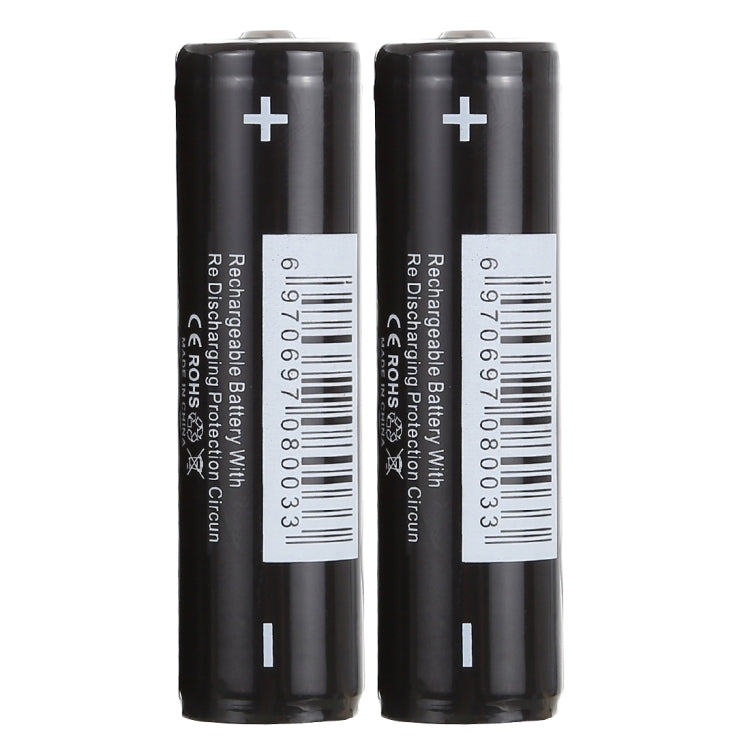 LusteFire 2 PCS 3000mAh 3.7V BRC 18650 Rechargeable Lithium Battery