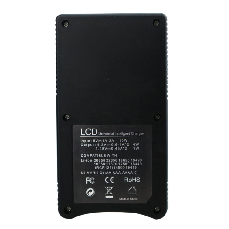 YS-3 Universal 18650 26650 Smart LCD Dual Battery Charger with Micro USB Output for 18490/18350/17670/17500/16340 RCR123/14500/10440/A/AA/AAA