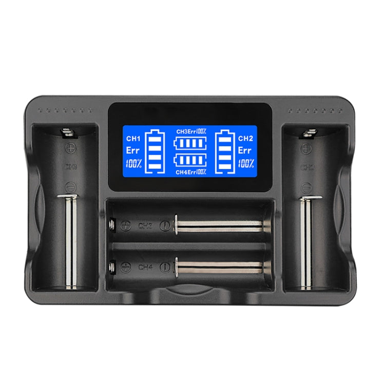 YS-4 Universal 18650 26650 Smart LCD Four Battery Charger with Micro USB Output for 18490/18350/17670/17500/16340 RCR123/14500/10440/A/AA/AAA