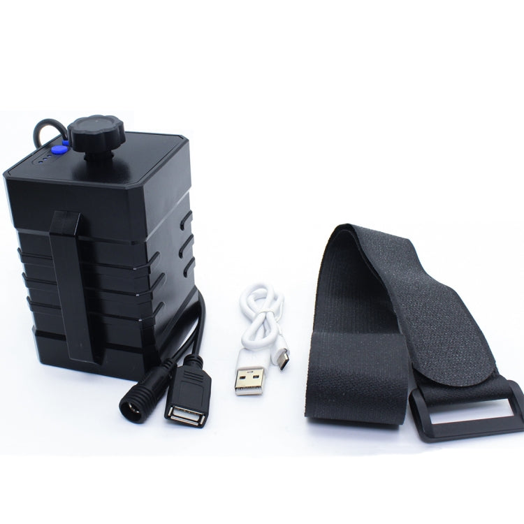 3 Sections 18650/26650 IPX7 Waterproof Battery Box with 12v Round Head & 5v USB Connector Output Voltage Does Not Include Battery(Black)