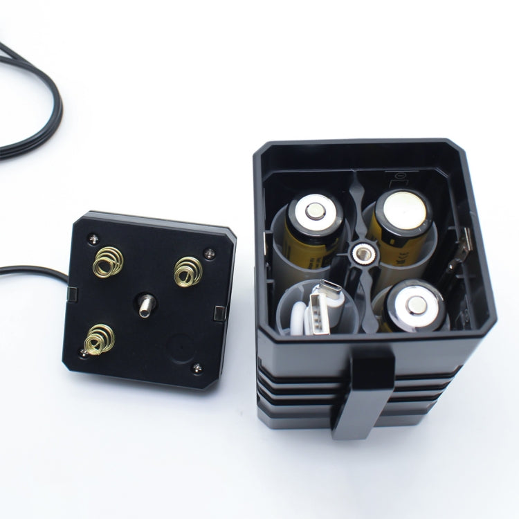 3 Sections 18650/26650 IPX7 Waterproof Battery Box with 12v Round Head & 5v USB Connector Output Voltage Does Not Include Battery(Black)