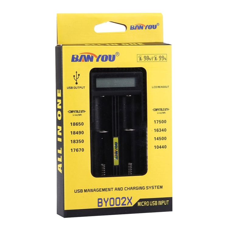 USB Smart Battery Charger with LCD Screen for 18650 / 18490 / 18350 / 17670 / 17500 / 16340 / 14500 / 10440 Li-ion Battery