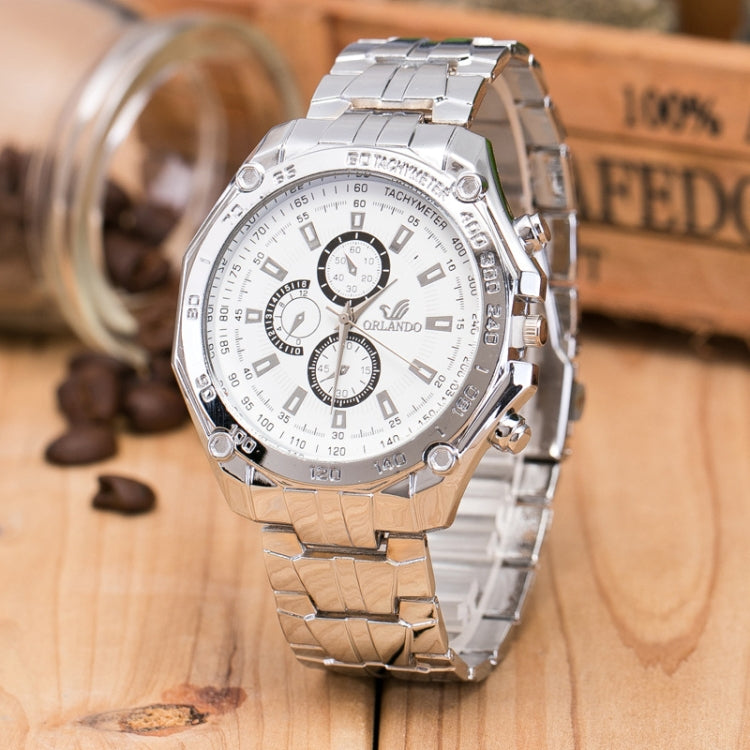 3 Pack Men'S Business Strip Watch Quartz Watch (Colour: White)