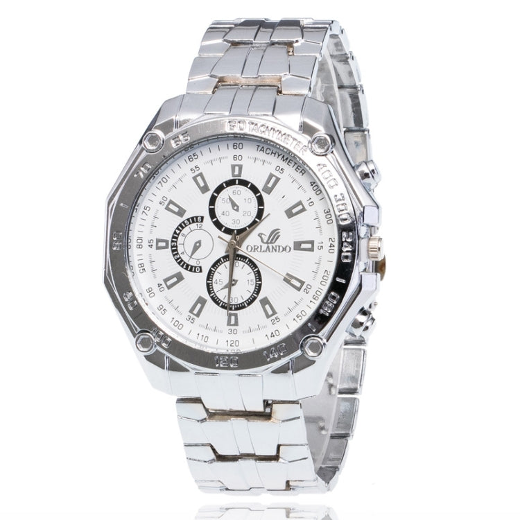 3 Pack Men'S Business Strip Watch Quartz Watch (Colour: White)