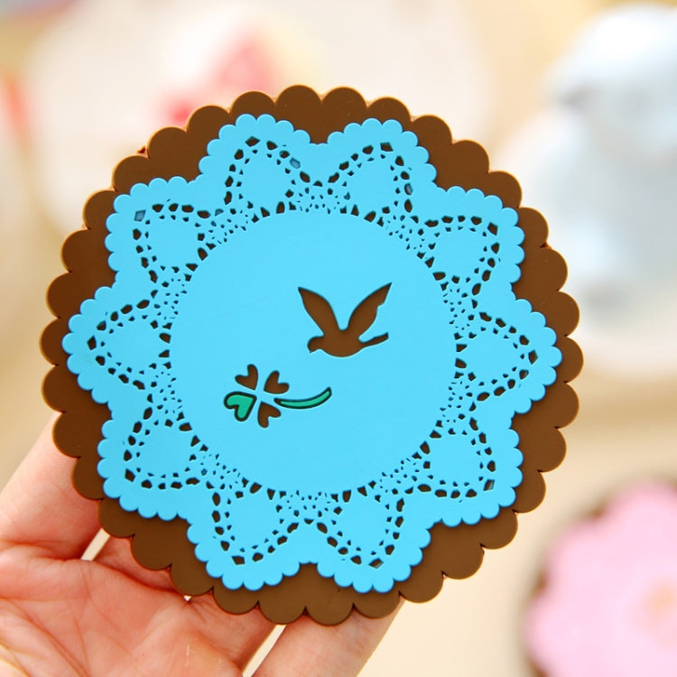4 PCS Lace Silicone Coaster, Random Color Delivery