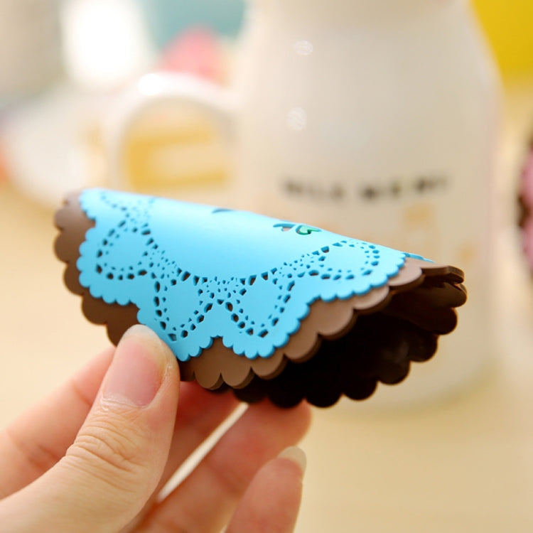4 PCS Lace Silicone Coaster, Random Color Delivery