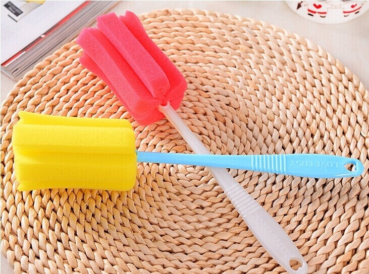 2 Pack Sponge Brush Cleaning Cup Random Color Delivery (Size : 25cm)