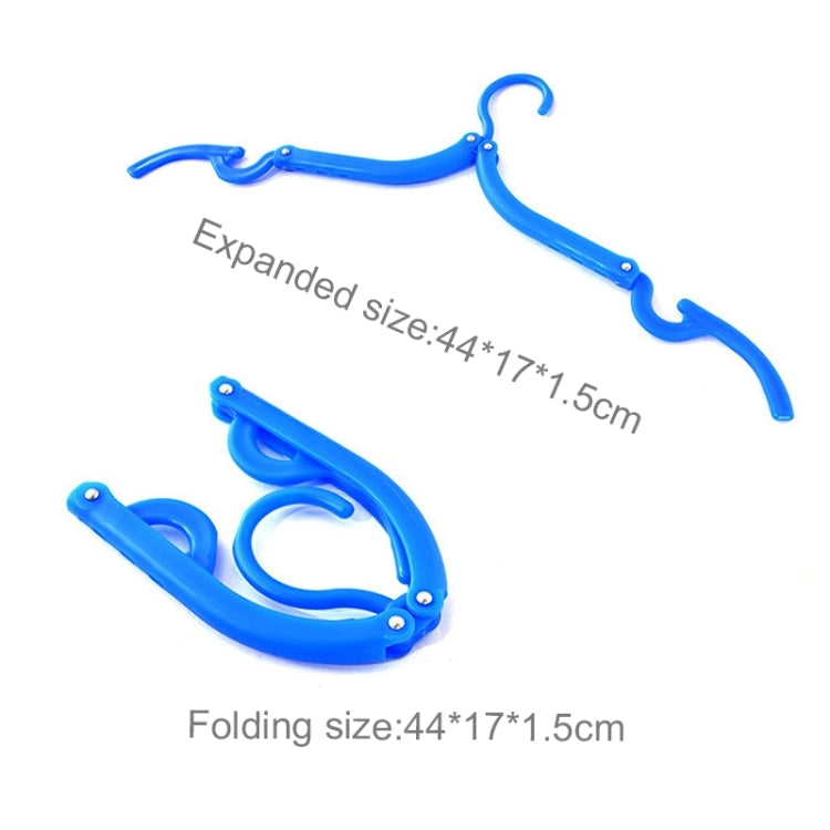 5 PCS Portable Folding Multifunctional Clothes Hanger Home Traveling Outdoor Telescopic Anti-skid Magic Drying Clothes Rack, Random Color Delivery