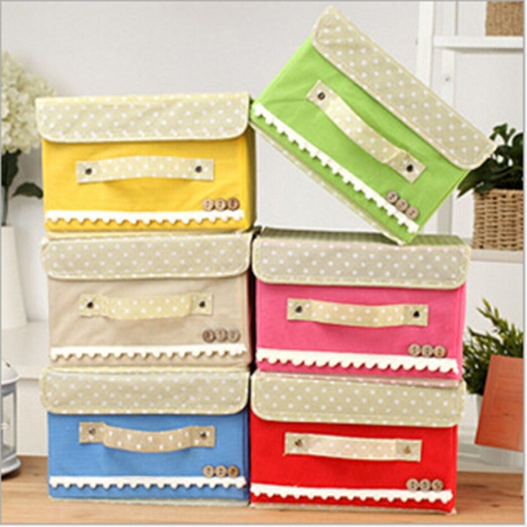 6 Pack Clothing Covered Storage Box Random Color Delivery (Size: 38cm*25cm*25cm)