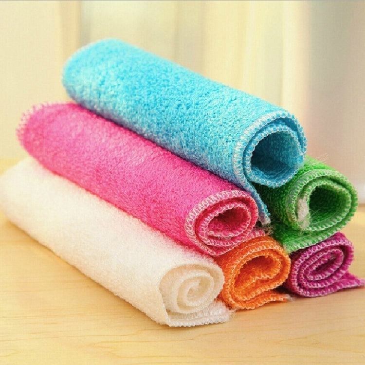 6 Pack Bamboo Fiber Is Not Contaminated With Oil Rag Random Color Delivery (Colour: Blending)