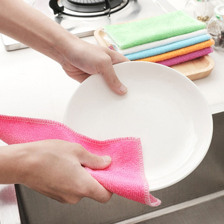 20 PCS Bamboo Fiber Anti-Grease Dish Washing Cloth Towels