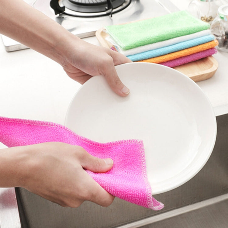 20 PCS Bamboo Fiber Anti-Grease Dish Washing Cloth Towels