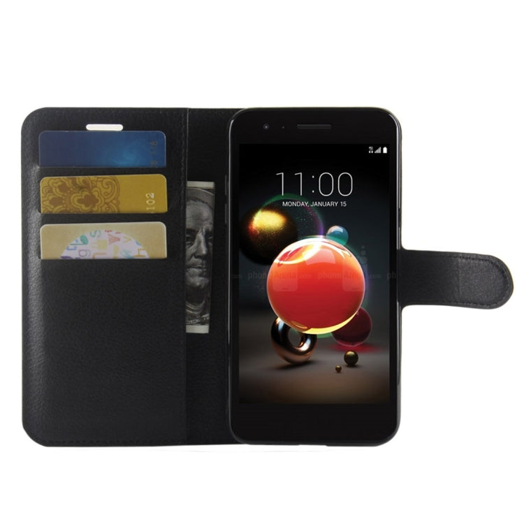 For LG Aristo 2 Litchi Texture Horizontal Flip Leather Case with Wallet & Holder & Card Slots