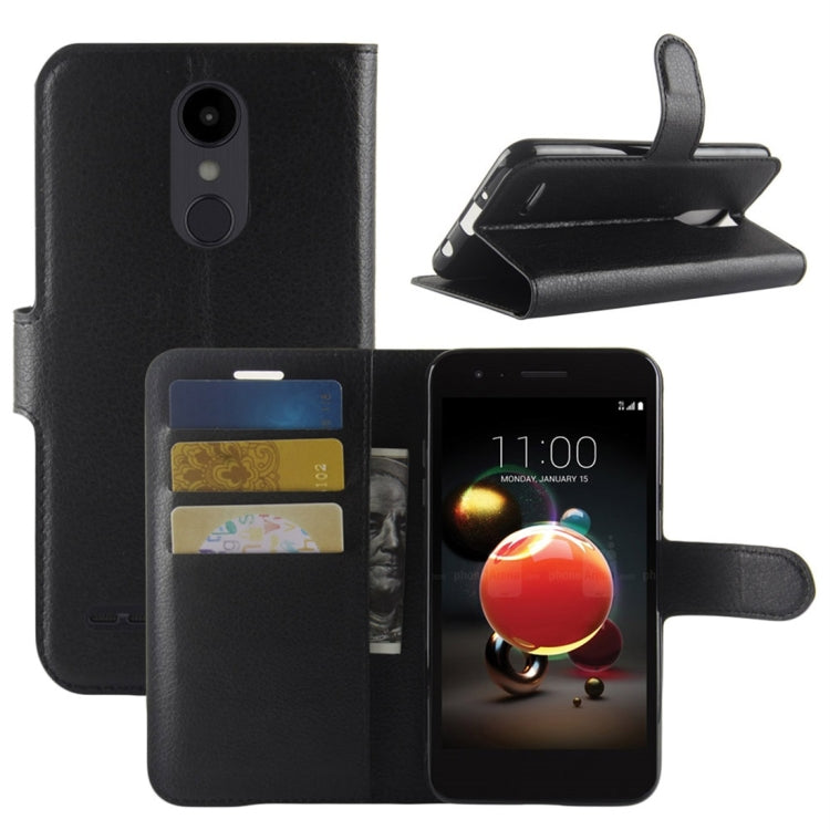 For LG Aristo 2 Litchi Texture Horizontal Flip Leather Case with Wallet & Holder & Card Slots