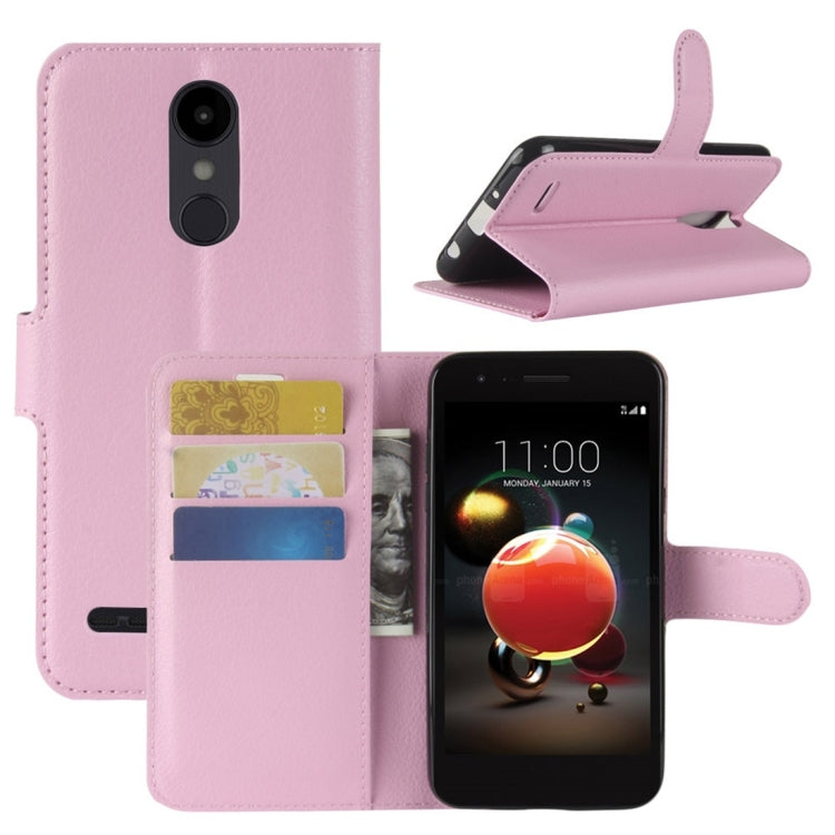 For LG Aristo 2 Litchi Texture Horizontal Flip Leather Case with Wallet & Holder & Card Slots