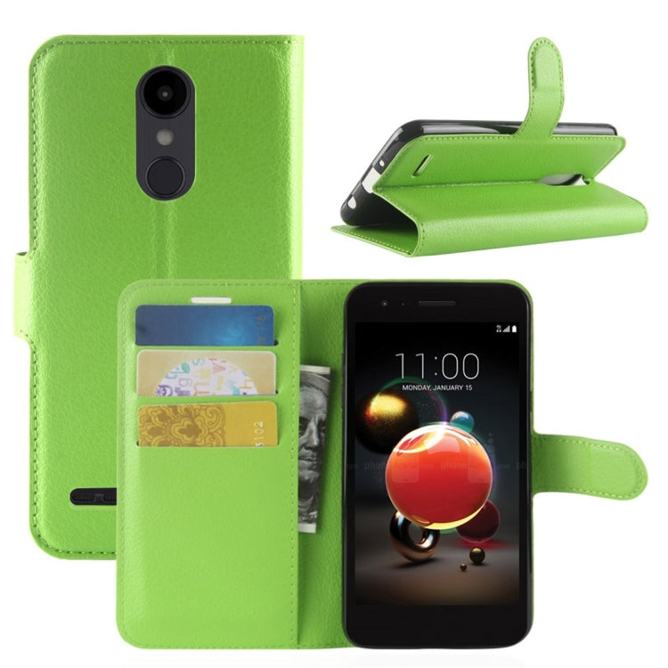 For LG Aristo 2 Litchi Texture Horizontal Flip Leather Case with Wallet & Holder & Card Slots