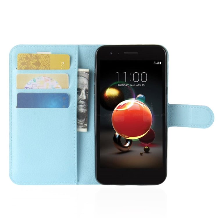 For LG Aristo 2 Litchi Texture Horizontal Flip Leather Case with Wallet & Holder & Card Slots