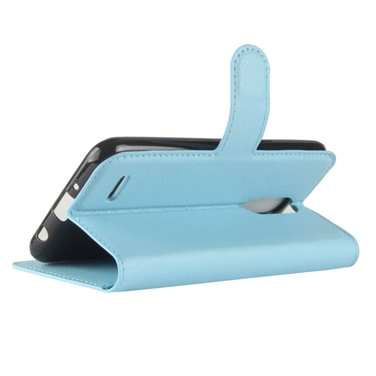 For LG Aristo 2 Litchi Texture Horizontal Flip Leather Case with Wallet & Holder & Card Slots