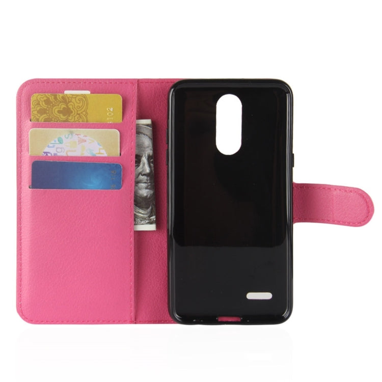 For LG Aristo 2 Litchi Texture Horizontal Flip Leather Case with Wallet & Holder & Card Slots