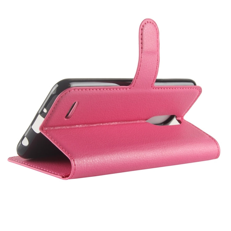 For LG Aristo 2 Litchi Texture Horizontal Flip Leather Case with Wallet & Holder & Card Slots