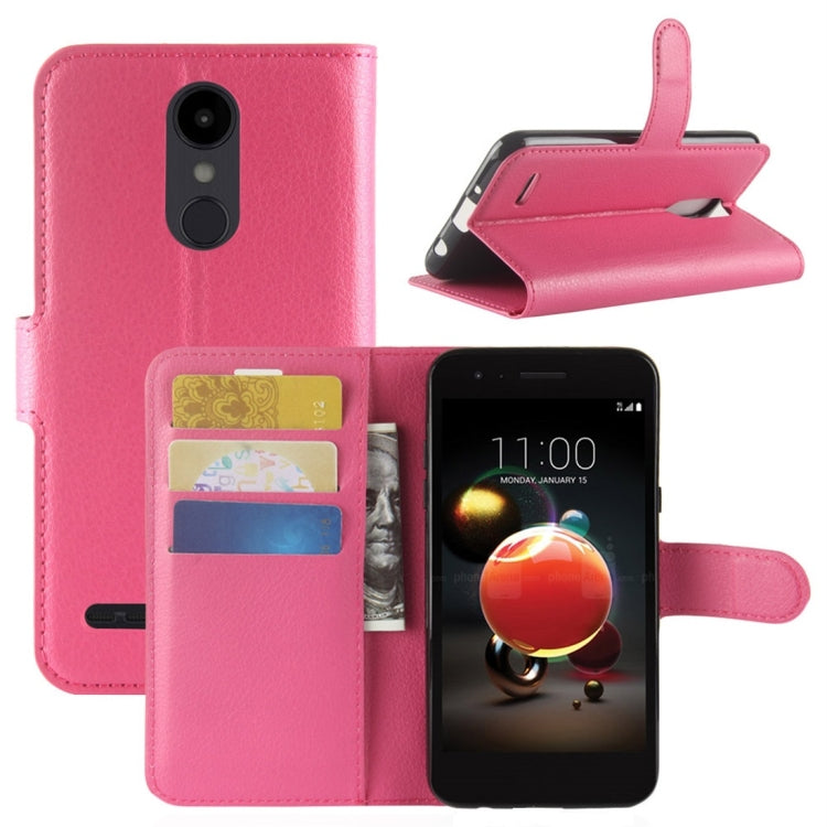 For LG Aristo 2 Litchi Texture Horizontal Flip Leather Case with Wallet & Holder & Card Slots