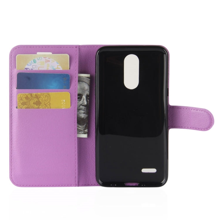 For LG Aristo 2 Litchi Texture Horizontal Flip Leather Case with Wallet & Holder & Card Slots