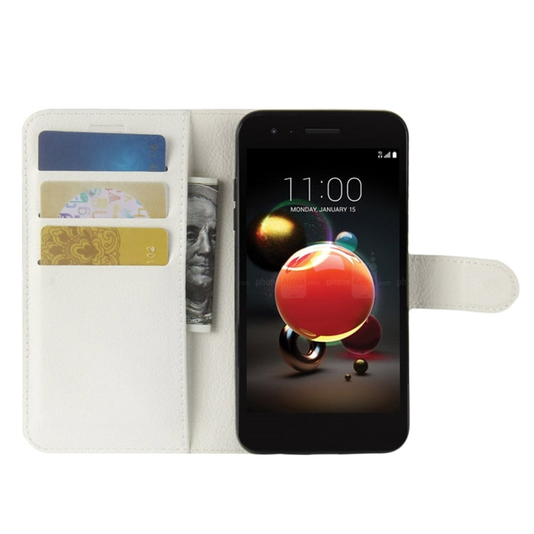 For LG Aristo 2 Litchi Texture Horizontal Flip Leather Case with Wallet & Holder & Card Slots